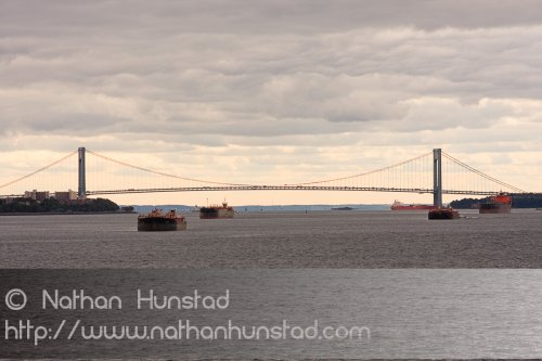 The Verrazano Narrows Bridge from the Staten Island Ferry